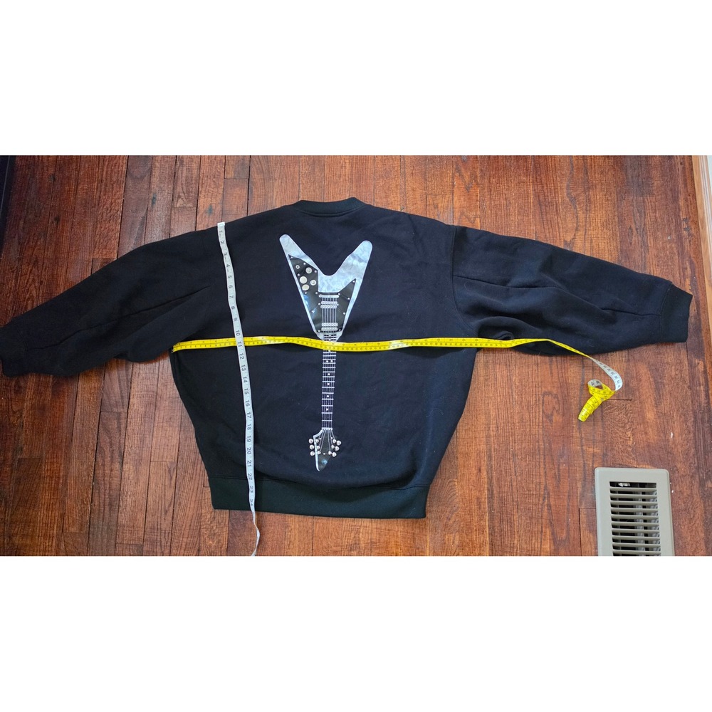 ACNE STUDIO Beta Guitar Black Cotton Oversized Streetwear Sweatshirt sz XS-S - Picture 4 of 9